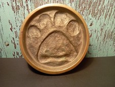 Vintage B.W. Genis Leopard Spoor Paw Print Cast Bronze 1980s African Wildlife .
