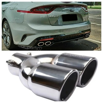 2.5 Inlet Rear Car Dual Exhaust Muffler Tip Tail Pipe Steel for Kia Optima K5