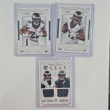 Panini National Treasures 3-Card Eagles Lot: Murray, Matthews, Agholor