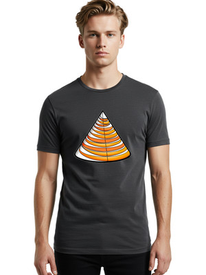 Cone-Illustration Mens Graphic Tee, 100% Cotton, Casual Summer Wear