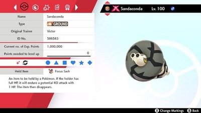 Sandaconda Shiny 6IVS G-Max Pokemon Sword and Shield