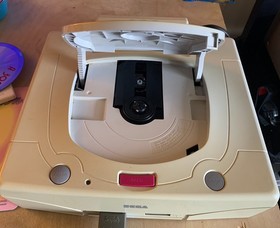 Sega Saturn WHITE Console HST-0014  Japan Box w/ 4 Meg Card & Dayona USA Game