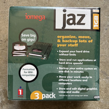 NEW sealed iomega Jaz - 3 Pack of 1GB Disks