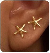 Gold Earrings for Women Trendy 14K Starfish  Stud