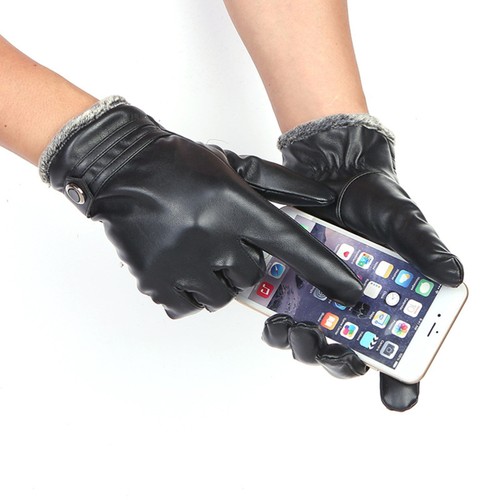 Warm Gloves Man Work Winter Knit Touchscreen Bicycle - Picture 3 of 12