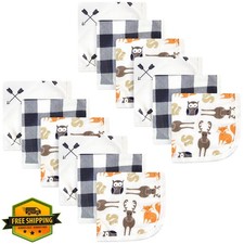 Hudson Baby Forest muslin washcloths one size