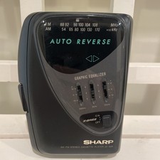 SHARP JC-526 BK AM FM Radio Stereo Cassette Player - Rare Tested Works