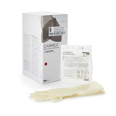 Gammex  Non-Latex Sensitive Polychloroprene Surgical Glove, Size 6, Cream
