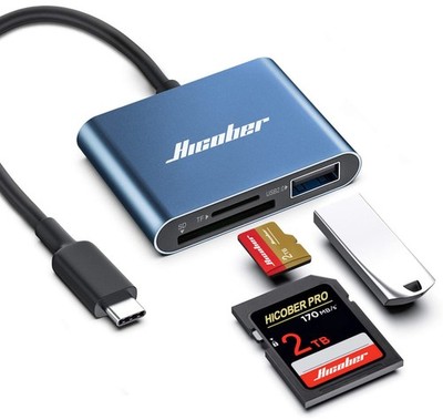 USB C to SD Card Reader, Micro SD Memory Card Reader, Type C to SD Card Reade...
