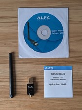 ALFA Network AWUS036ACS AC600 Dual Band USB WLAN Adapter 802.11ac gebraucht
