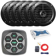 Metra Bluetooth Marine and Controller, 6x 6.5'' 120W Speakers, Amplifier, Kit