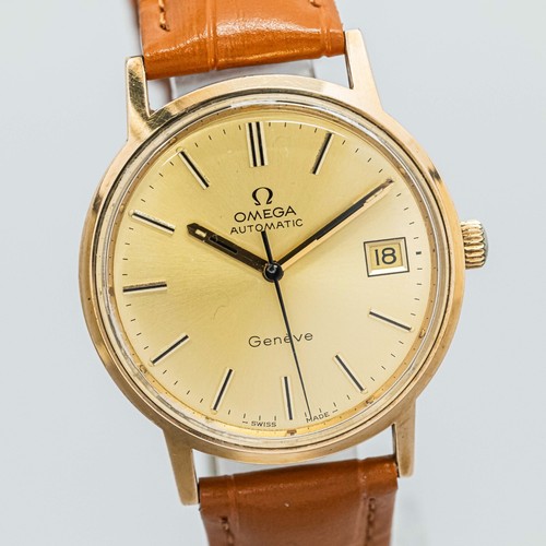 *Case + Paper* Vintage 1973 OMEGA Geneve Cal.1012 Automatic Gold Dial Men's 35mm - Picture 5 of 21