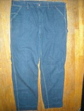 VTG 60S 70S MENS 42 X 33 JEANS DARK DENIM CARPENTER SEARS WORK PANTS 2
