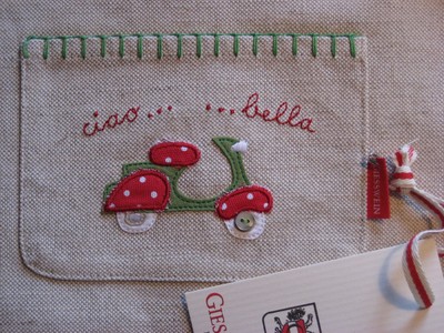 Giesswein fabric bag roller Ciao... Bella Italia! Linen!