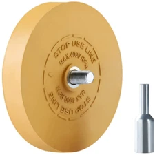 Rubber Eraser Wheel And Adapter 1-Pack Vinyl Decal Pinstripe Adhesive Remover