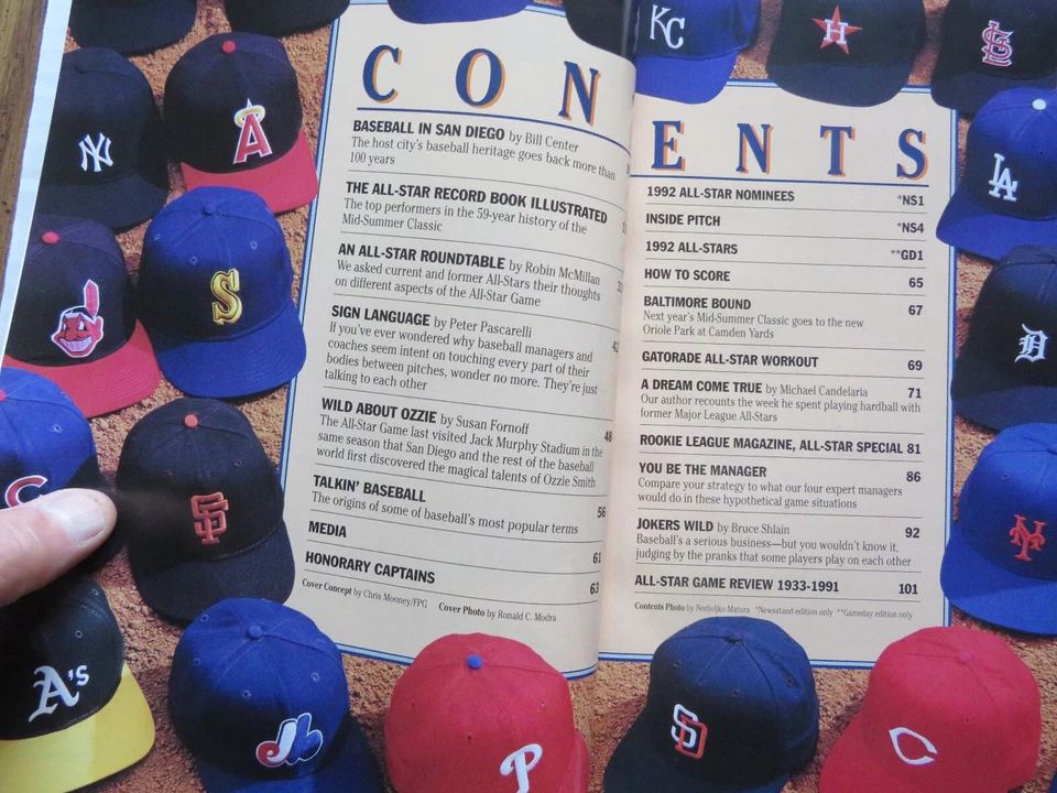 1992 All-Star Game Official MLB Program 140 Pgs From Jack Murohy Std, San Diego - Image 2 of 4