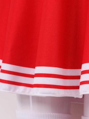 iEFiEL Cheer Leader Kostüm Mädchen Cheerleading Uniform Set Halloween Fasching - Picture 10 of 62