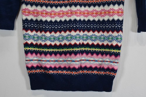 Gap Kids Girls Blue Long Sleeve Aztec Print Crew Neck Sweater Dress L(10-11) - Picture 4 of 6