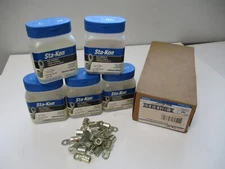 T&B STA-KON RING TERMINAL CAT# F4-10, LOT OF 100, 4-3 BARE RING TERMINALS