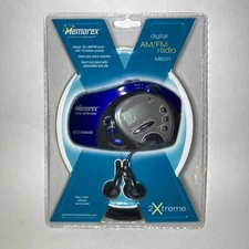 Memorex MB221 Digital Portable AM/FM Alarm Radio Vintage Walkman with Armband 