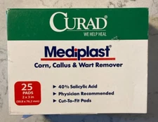 Curad Mediplast Corn Callus & Wart Remover 2 inches x 3 inches, 25 Each By Curad