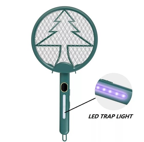 2 In 1 Portable Rechargeable USB Electric Mosquito Swatter Fly Insect Handheld - Picture 2 of 3