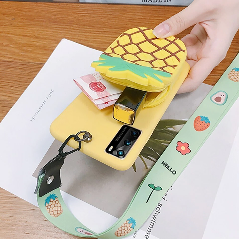 Para Samsung S20 S21 S22+ S23 S24 3D Dibujos Animados Cartera Cremallera Suave Teléfono Estuche Foto 3 de 4