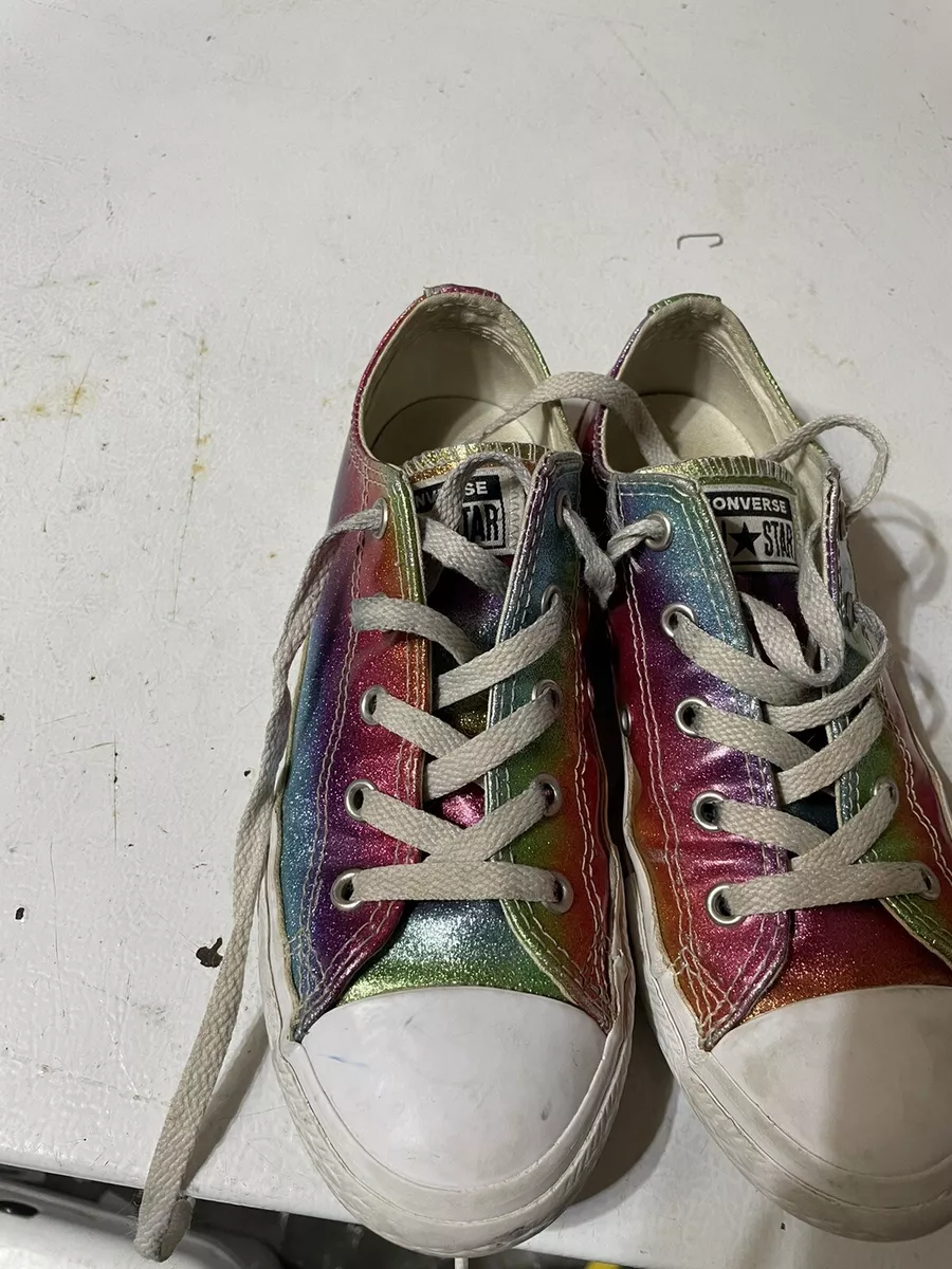 Converse Chuck Taylor All Star Shoes youth 2 Multi Color Glitter Shoes