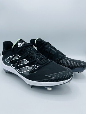 Adidas Afterburner Men\'s Baseball Cleats Carbon Black White Size‎ 9 FV8805 New Adidas Adizero Afterburner Baseball Black White Cleats Men main image 2