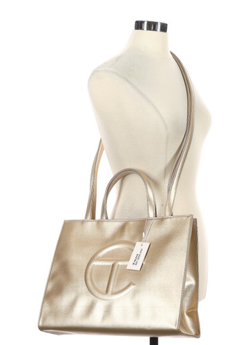 MEDIUM Telfar Shopping Bag METALLIC GOLD TF-012-GD-M NWT FAST SHIPPING AUTHENTIC