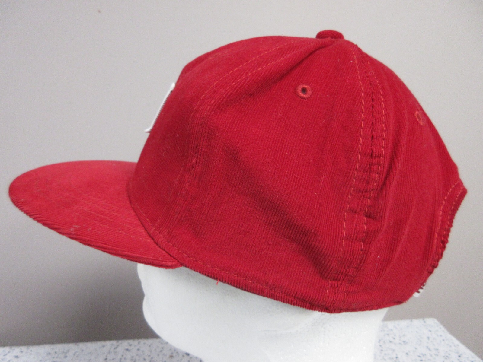 NEFF Patch Snapback Hat Black Red Cap Corduory Me… - image 2