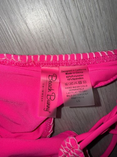 Beach Bunny Winslow Pink Tango Bikini Bottom White Large BNWT New!! RRP $178 - 第 8/9 張圖片