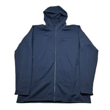 Kirkland Signature Fleece Hoodie Mens Medium Blue Jacket Full Zip Pockets Soft