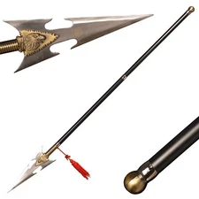 Handmade Warrior Spear Traditional Chinese Weapon Old Weapon Metal 56.3 in
