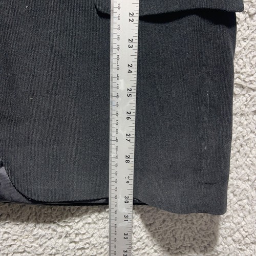 Alfani Men's Sz 42R 3 Button Black Jacket Blazer Corduroy Coat Silk Blend - Picture 9 of 11