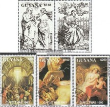 guyana 4238-4242 oblitéré 1993 Noël: Peintures