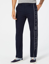 Tommy Hilfiger Men's Custom-Fit Flynn Logo Chinos