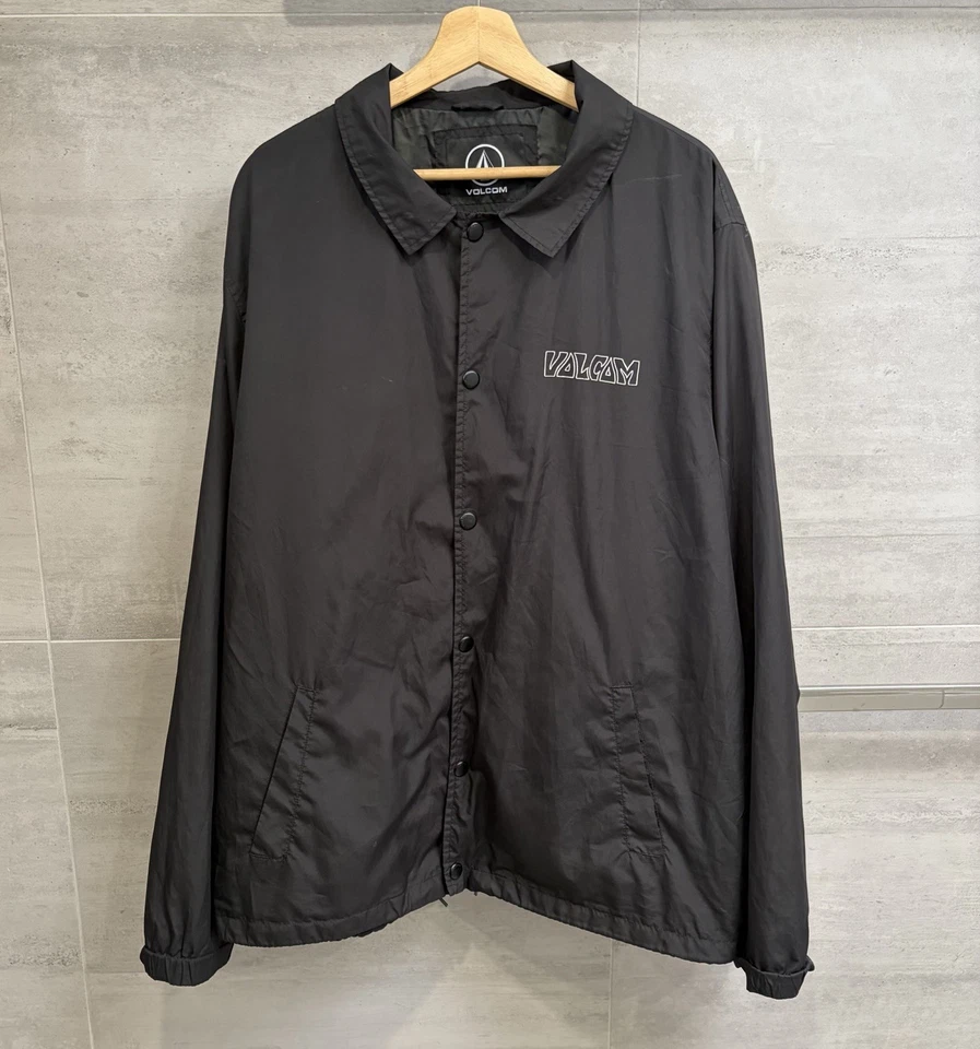 Volcom Men’s Windbreaker Jacket Black Size 2XL - Image 2 of 4