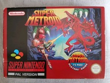 Super Nintendo Snes Pal UK Super Metroid Big Box With Players Guide Collector