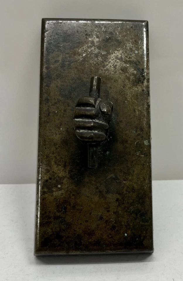 Antique Brass Door Handle Pull Victorian Vintage Aged Patina - Image 2 of 4