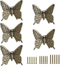 5 Pack Vintage Butterfly Handle Pulls Knobs for Cabinet Dresser Unique Antique