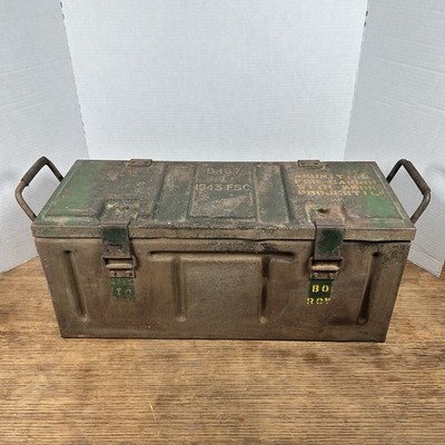 RARE 1943 FSC WW2 B167 Metal Ammo Box Crate Latch Empty Obsolete