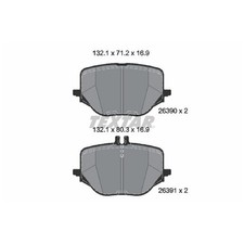 Satz Bremsbeläge Bremsklötze hinten für Mercedes S-Klasse V223 W223 | 2391463