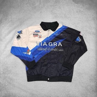 Vintage Ford Racing Viagra Nascar Mark Martin Bomber Jacket – Size XL 📏