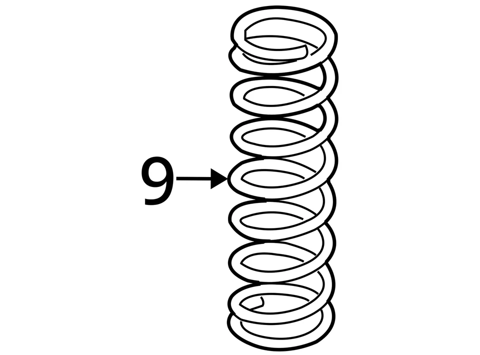 Muelle helicoidal trasero para conductor Ford Focus 2008-2011 - OEM 974558 Foto 3 de 3