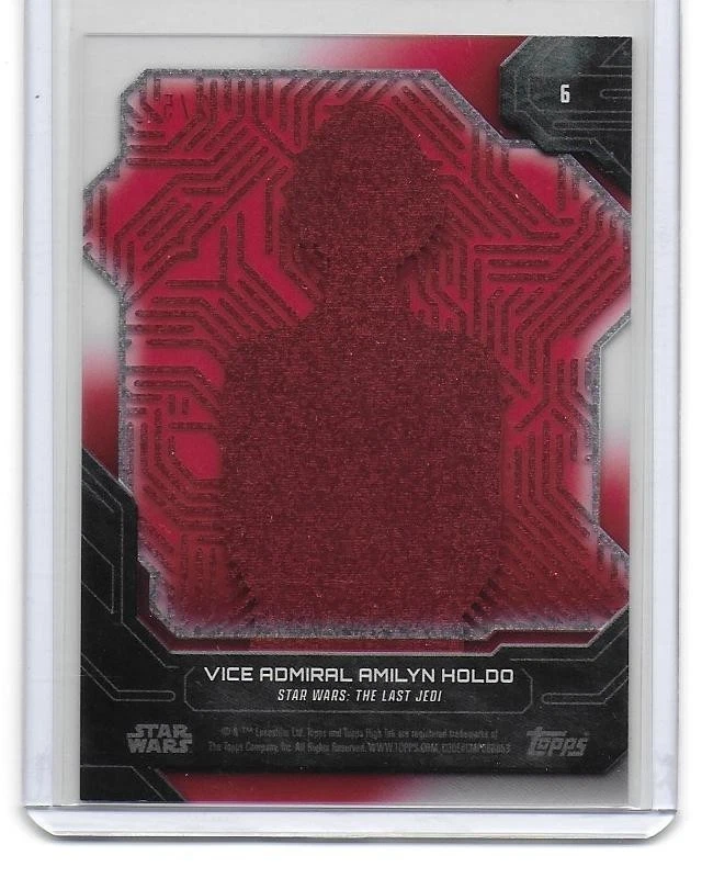 2024 Topps Star Wars High Tek Vice Admiral Holdo #6 Red Diffractor 2/5 - Image 2 of 2