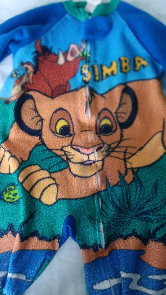 Pijama mameluco para dormir vintage del Rey León Simba años 90 en toda la tienda Disney 2T Foto 4 de 4
