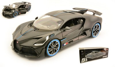Burago BUGATTI DIVO 2019 50th ANNIVERSARY CARBON 1:18