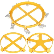55-Gallon Drum Dolly,Heavy-Duty Steel Cart w/ Swivel Casters, 1,000 lbs Capacity