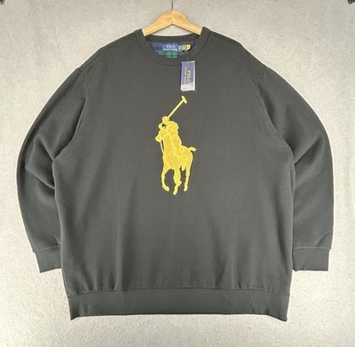 Polo Ralph Lauren Big Pony Crewneck Sweatshirt Mens 3XLT Black NWT Retail: $168